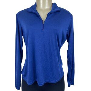 Patagonia Women's Royal Blue Half-Zip Long Sleeve Sweatshirt Sz M